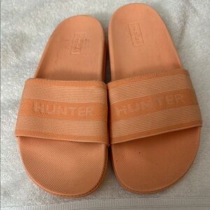 Hunter Orange Slide Sandals